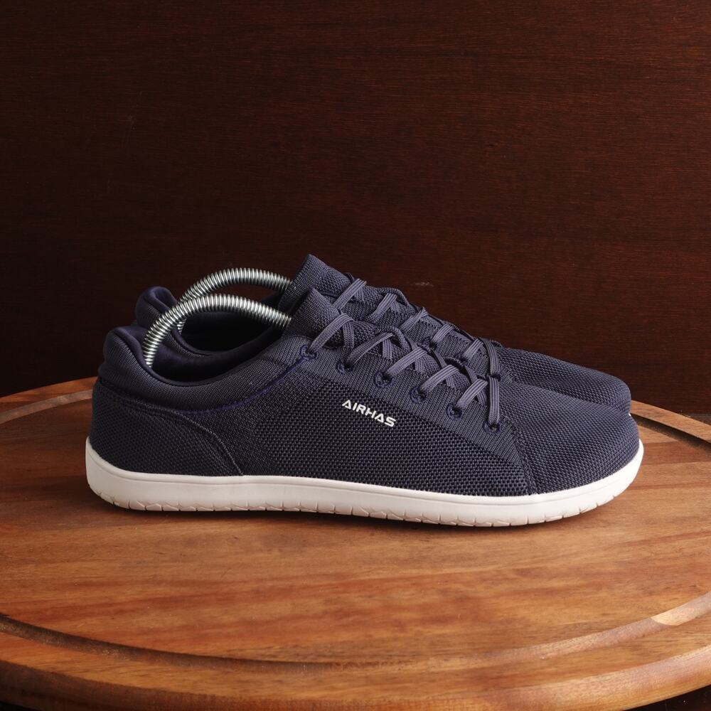Airhas Sneakers Mens SZ 8.5 Blue Knit Barefoot Outdoor Walking Zero Drop Shoes